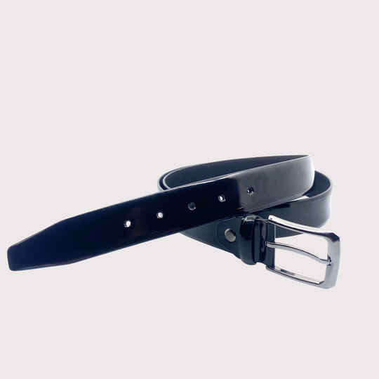 Vegas Patent Belt - High Quality Split Leather Casual Glossy Belt