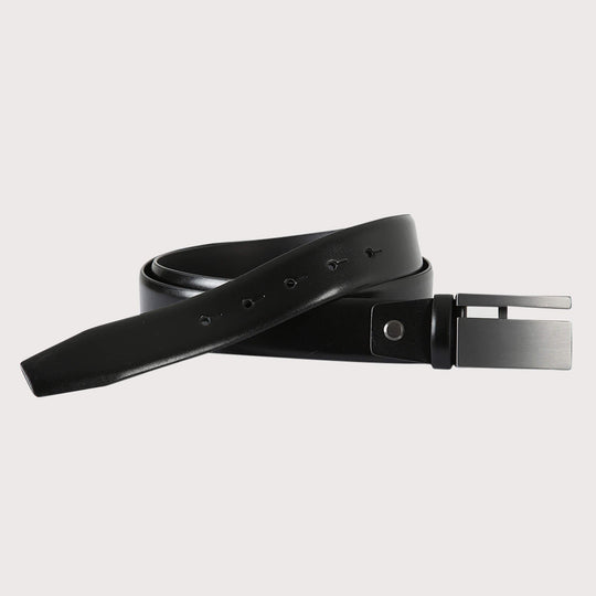 Mackenzie Belt - Designer Leather Plate Buckle Casual Belt
