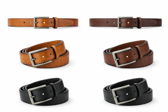 Classic Men’s Genuine Cow Leather Belt 3.5cm Wide with Nickel-Free Buckle – Suits & Jeans