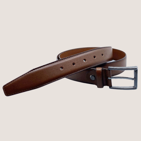 Vogue Belt - Genuine Leather Casual Belt 3.5 cm Width - Buckled Designer