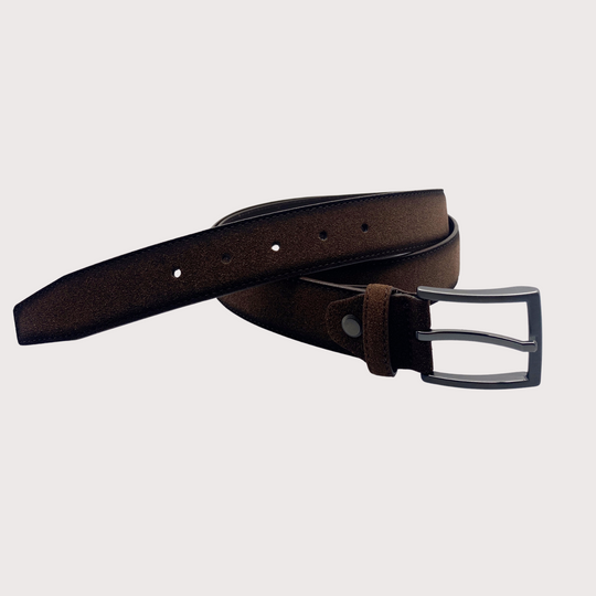 New York Belt - Suede Leather 100% Split Leather Belt