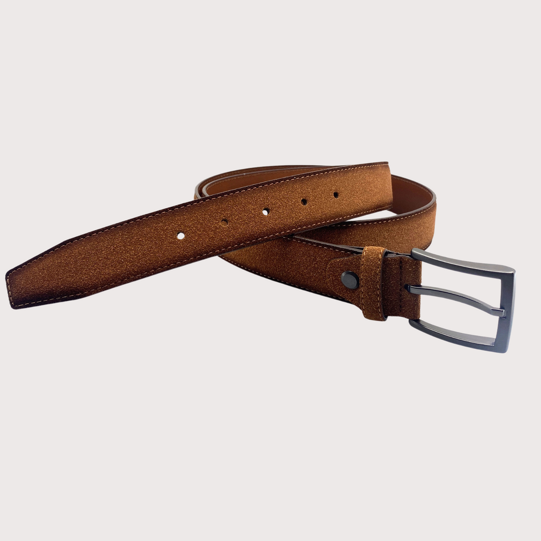 New York Belt - Suede Leather 100% Split Leather Belt