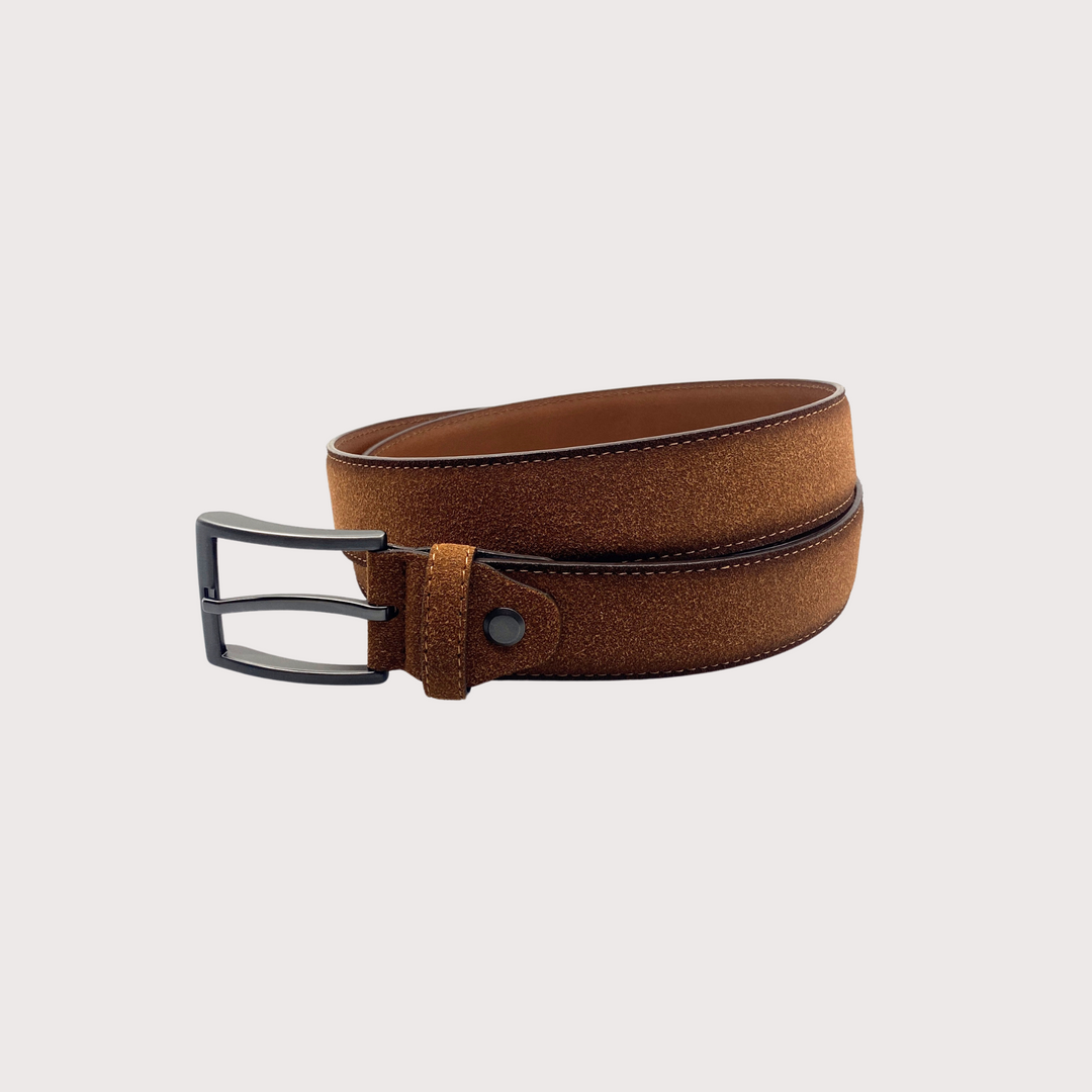 New York Belt - Suede Leather 100% Split Leather Belt