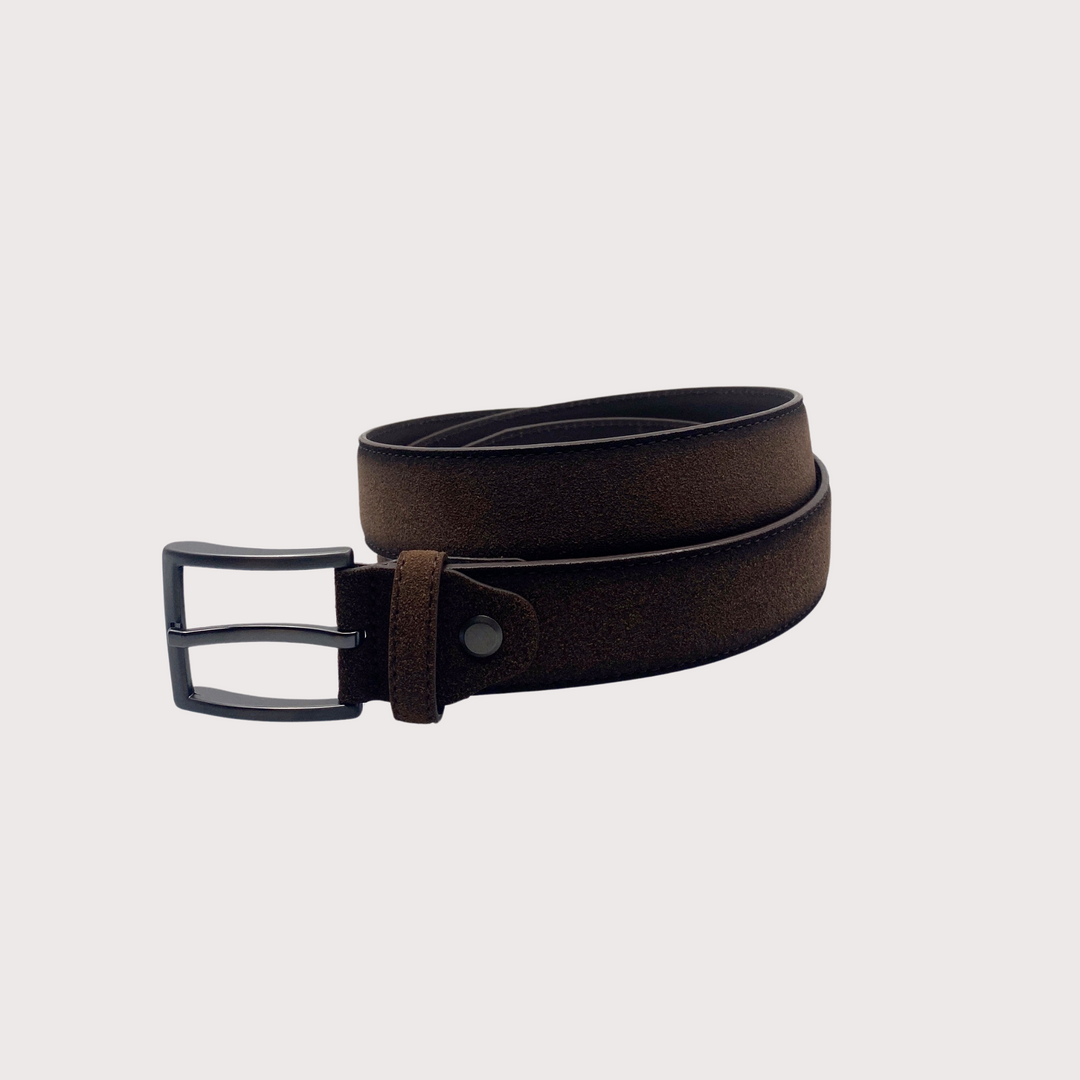 New York Belt - Suede Leather 100% Split Leather Belt