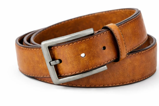 Classic Men’s Genuine Cow Leather Belt 3.5cm Wide with Nickel-Free Buckle – Suits & Jeans
