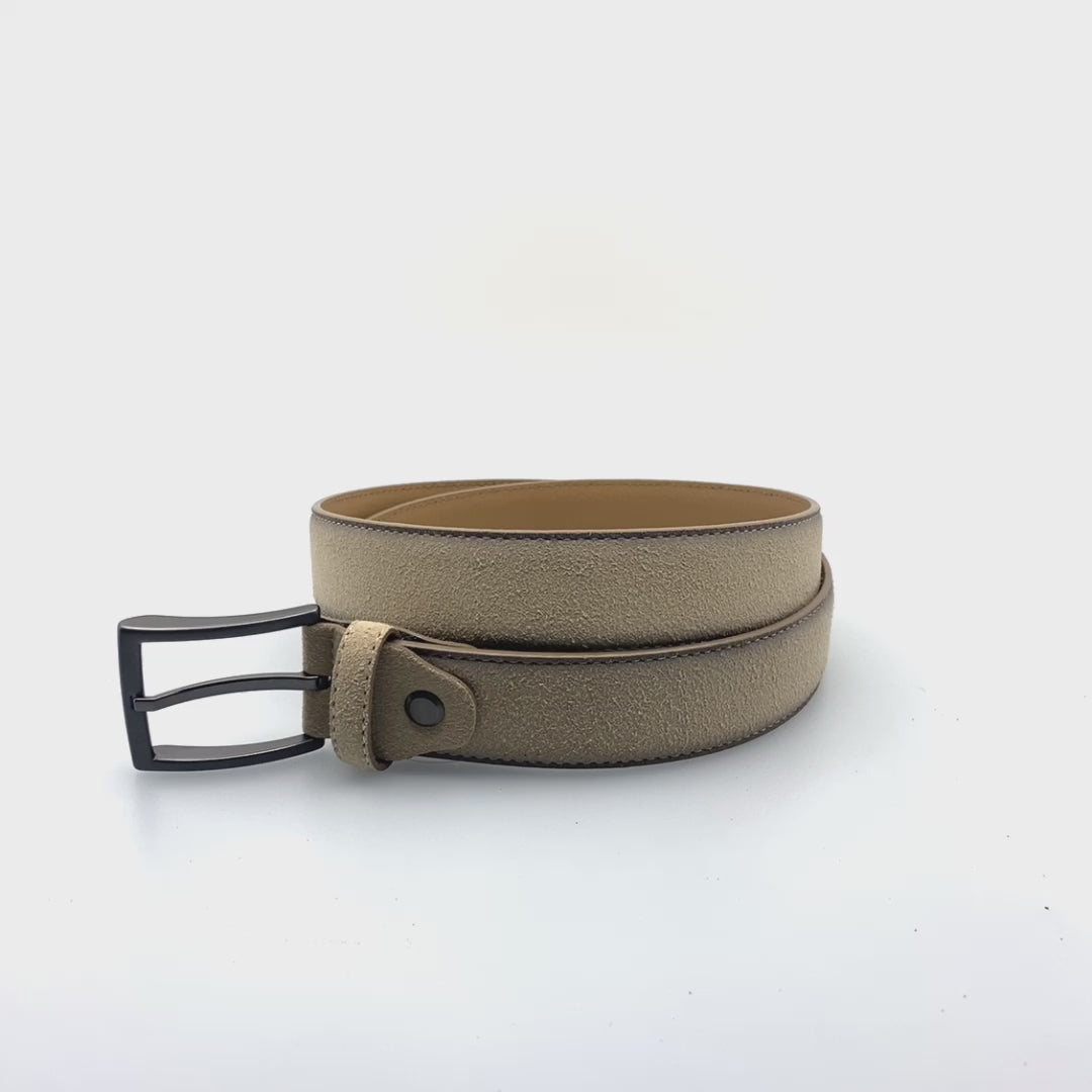 New York Belt - Suede Leather 100% Split Leather Belt