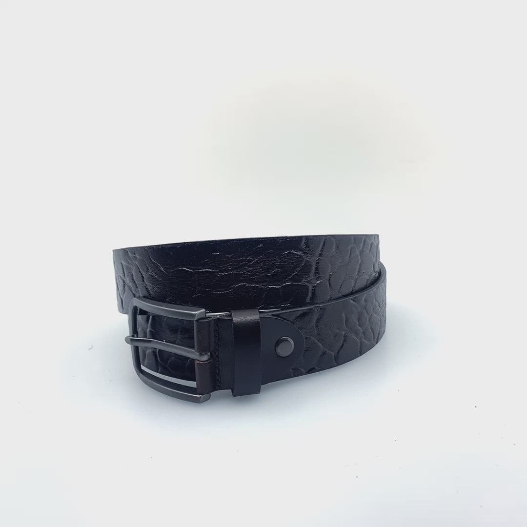 Logo Sport Belt for Men - Premium Buffalo Leather