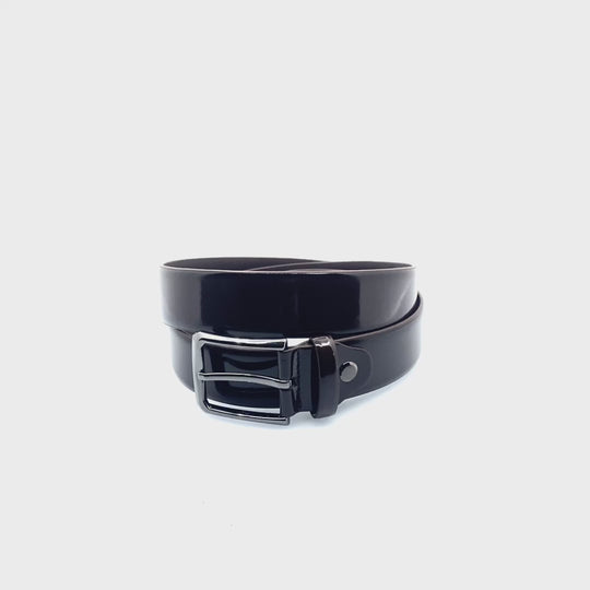 Vegas Patent Belt - High Quality Split Leather Casual Glossy Belt