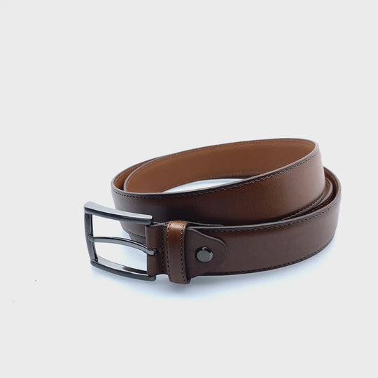 Vogue Belt - Genuine Leather Casual Belt 3.5 cm Width - Buckled Designer