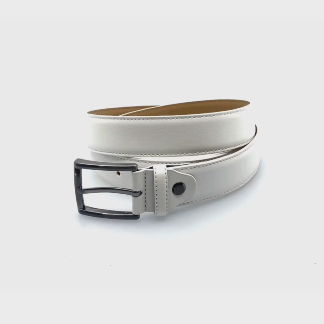 Vogue Belt - Genuine Leather Casual Belt 3.5 cm Width - Buckled Designer