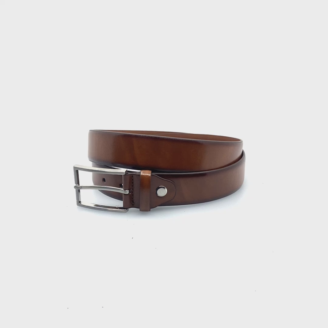 Gear Belt  -  Designer Genuine Leather Casual Belt 3.5 cm Width