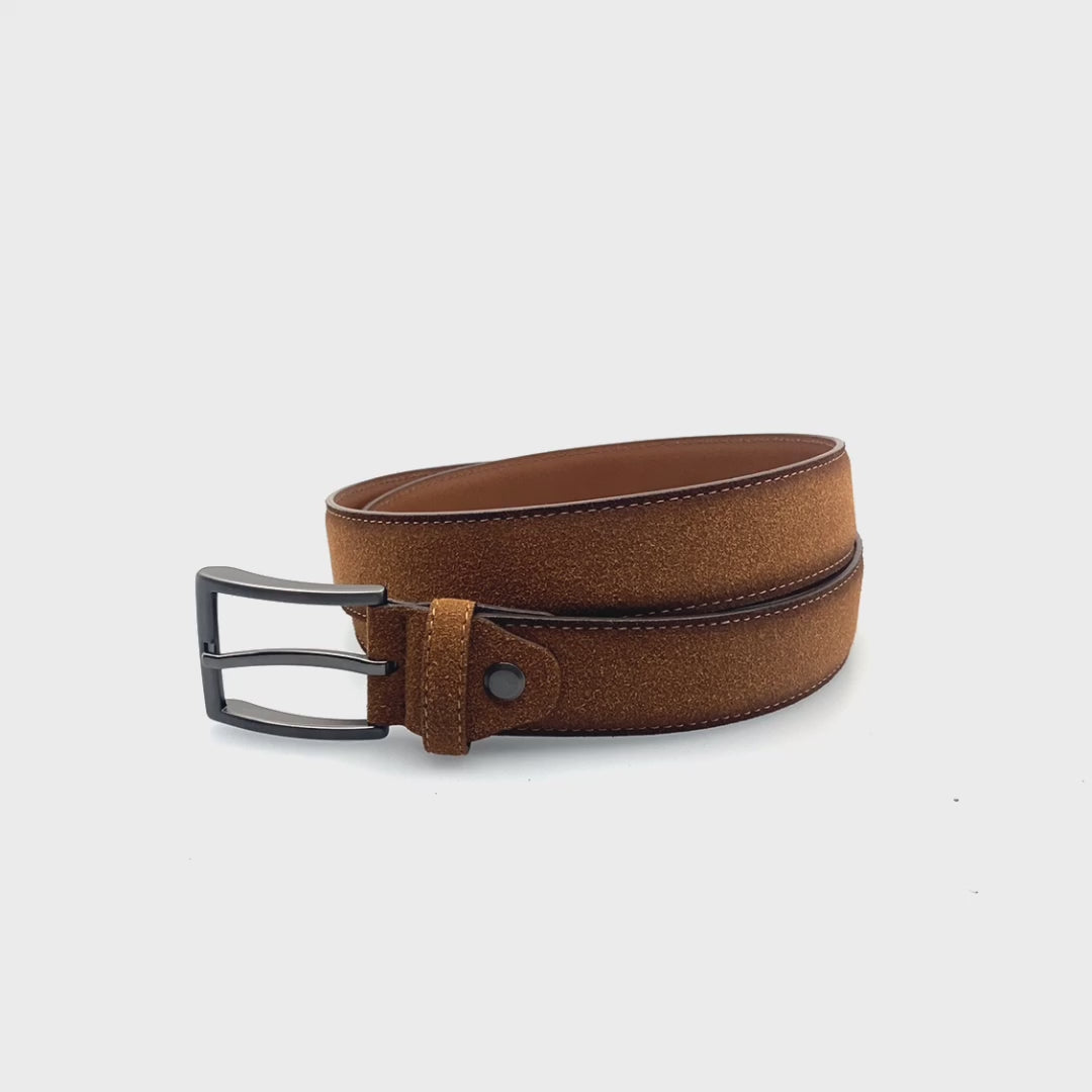 New York Belt - Suede Leather 100% Split Leather Belt