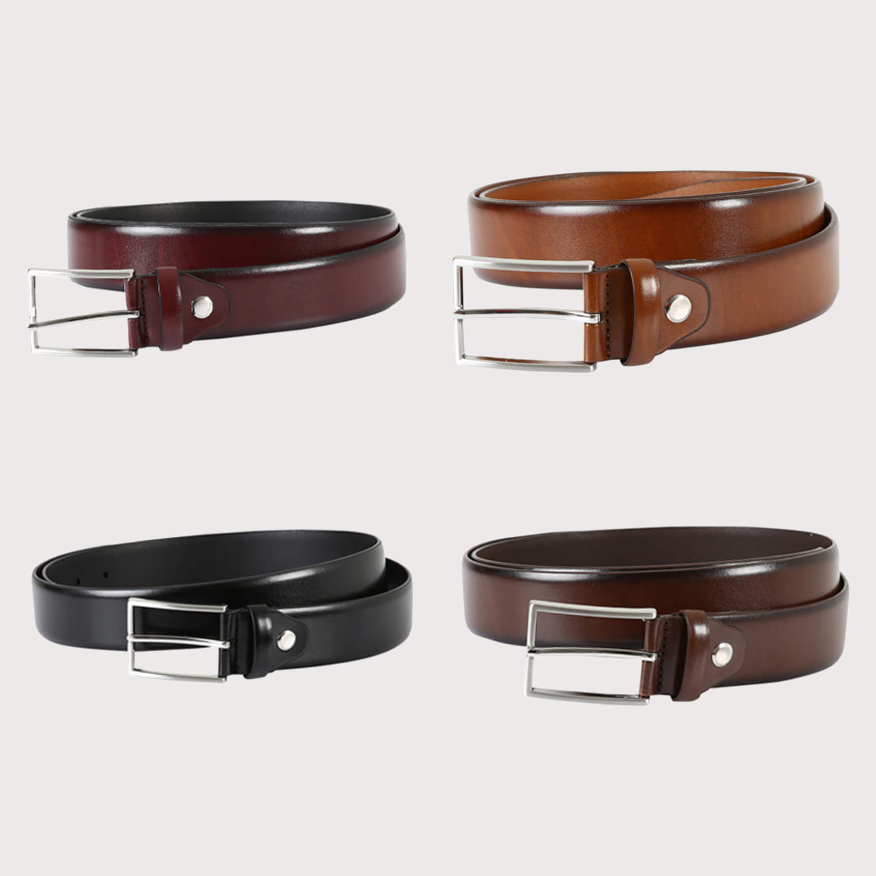 KML Genuine Leather Men's Belt with Double Hole, Single