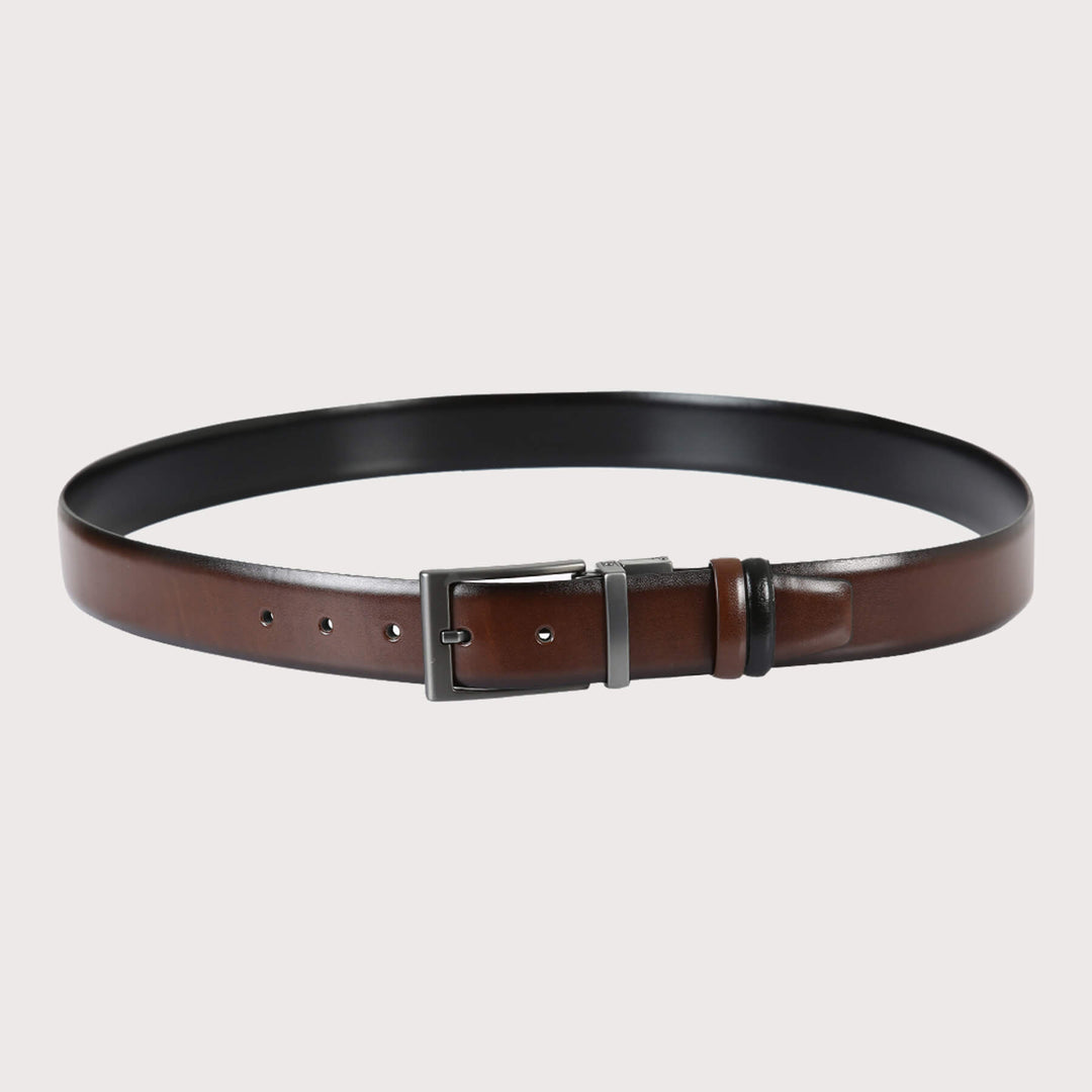 Leather Dual Belt for Men - High-Quality Split Leather Material