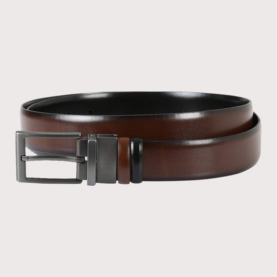 Leather Dual Belt for Men - High-Quality Split Leather Material