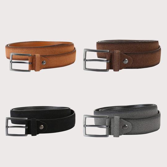 New York Belt - Suede Leather 100% Split Leather Belt